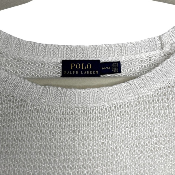 Polo by Ralph Lauren White Crew Neck Sweater - Picture 2 of 7